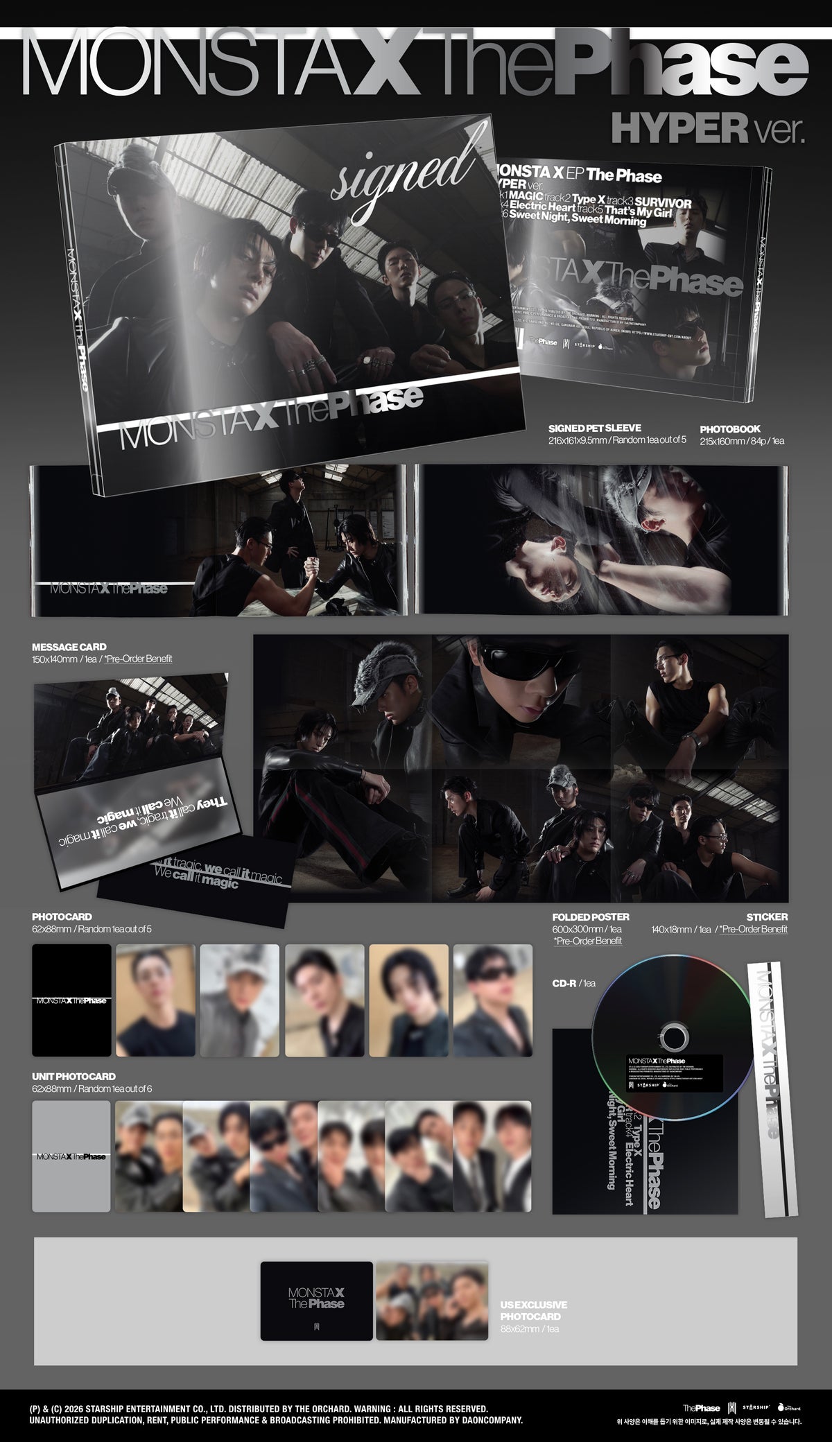 (HYPER ver.) MONSTA X - The Phase (Signed)