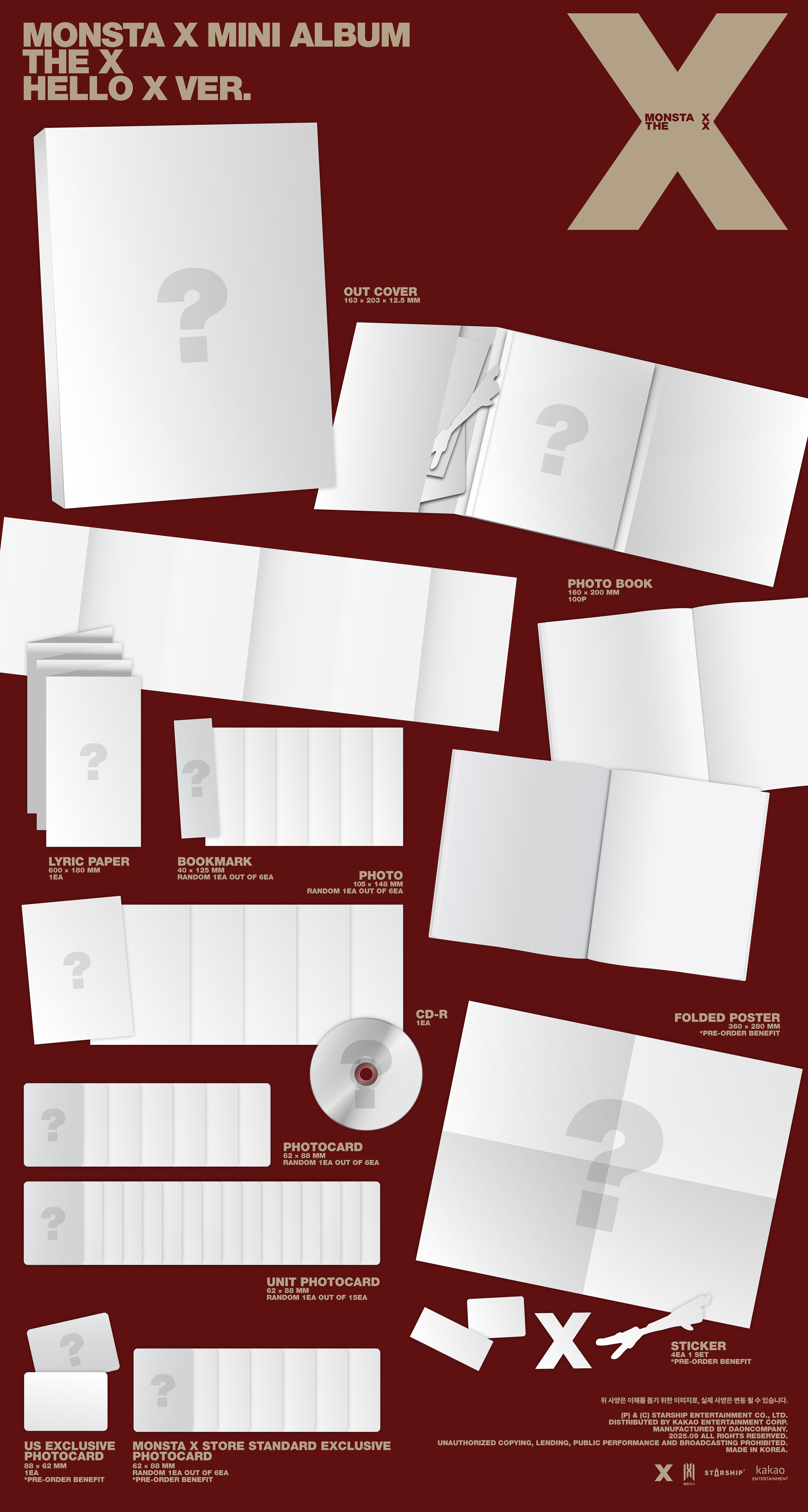 MONSTA X　ペーパーサシェセット Monsta X's 