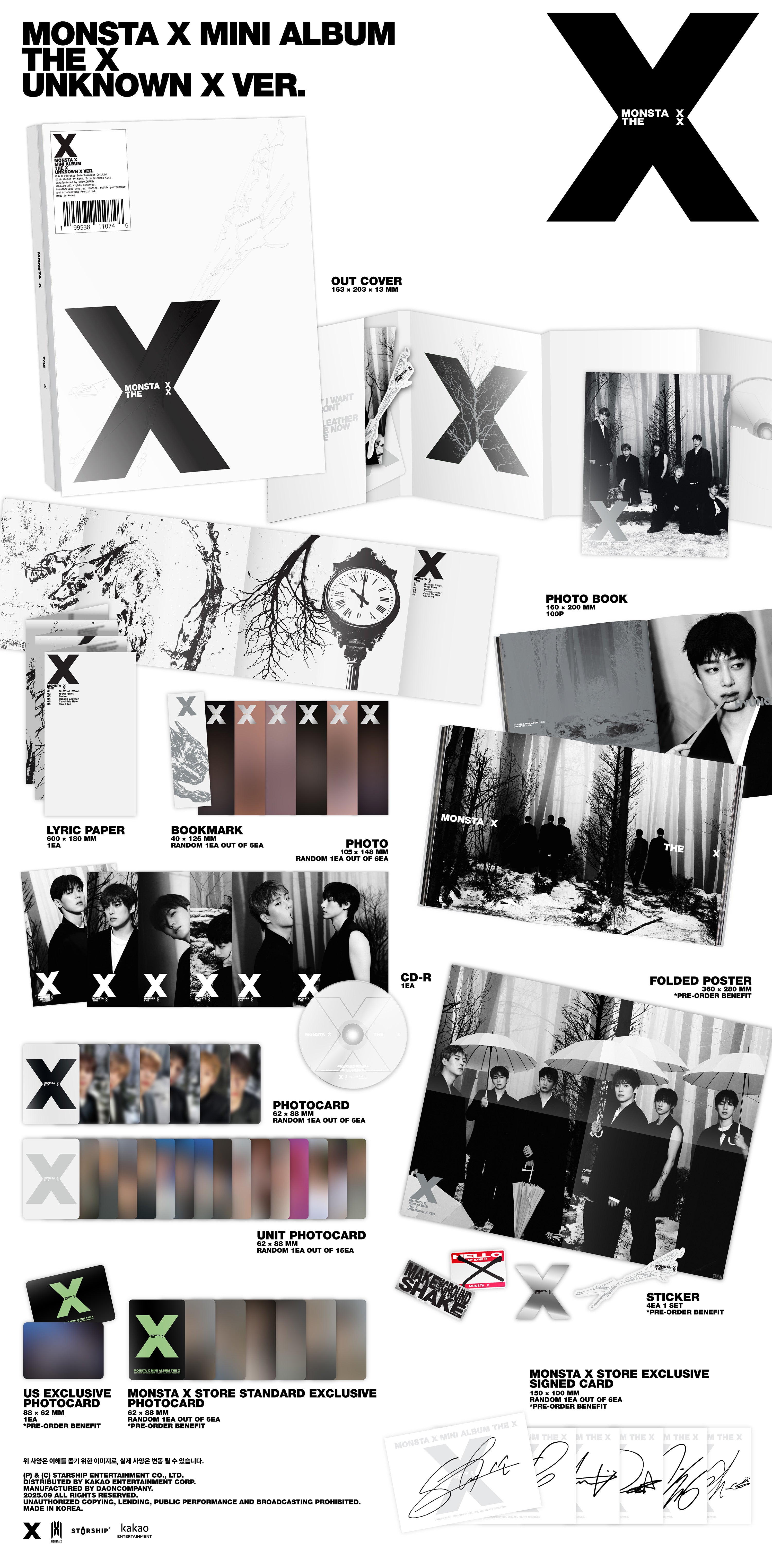 MONSTA X【CD.アルバム.その他】 THE X – UNKNOWN X VER. (Signed) – MONSTA X