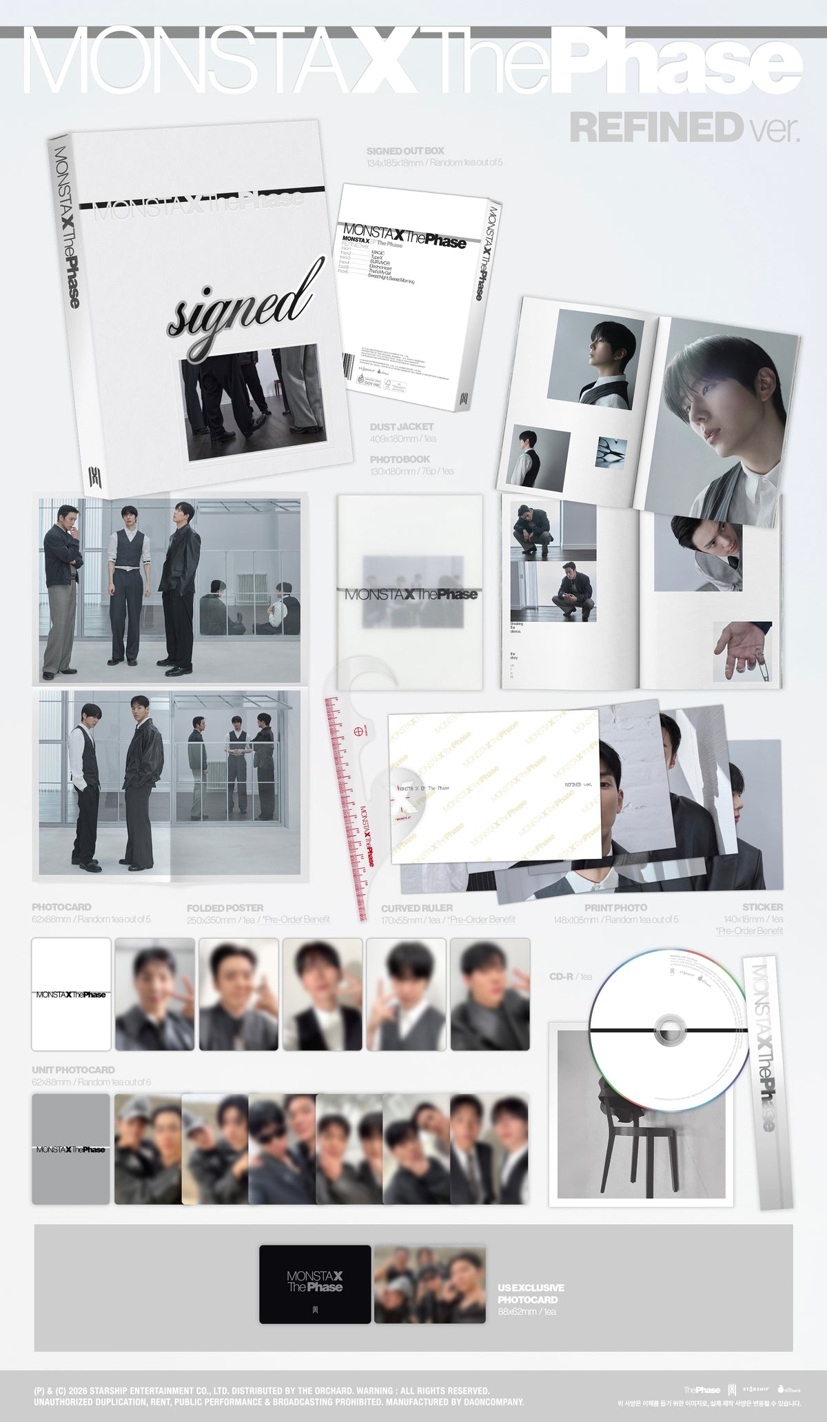 (REFINED ver.) MONSTA X - The Phase (Signed)