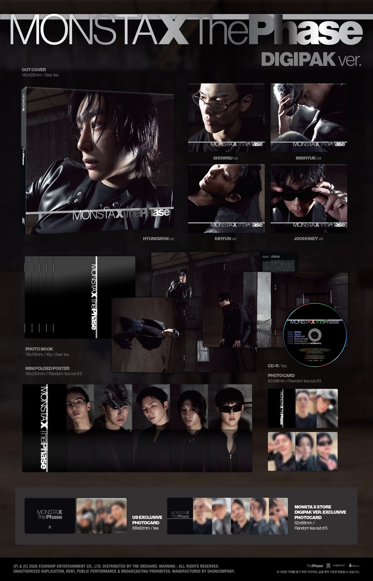 (DIGIPAK) MONSTA X - The Phase